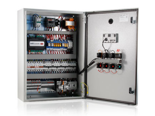 Compressor control panel and frequency drive