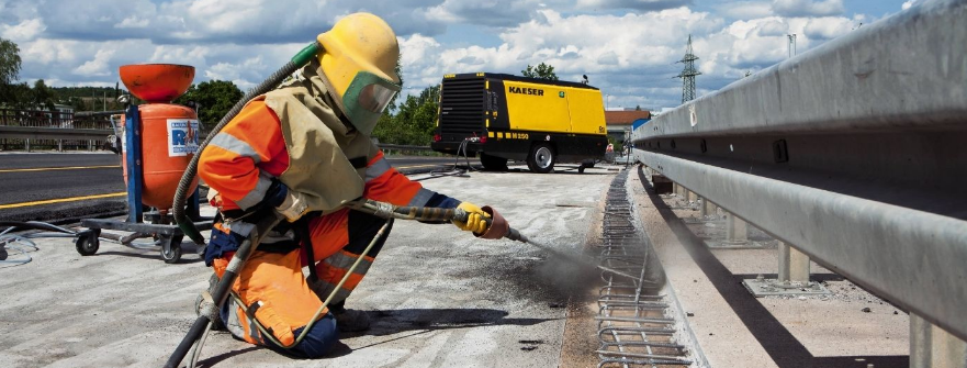 Sandblasting operation