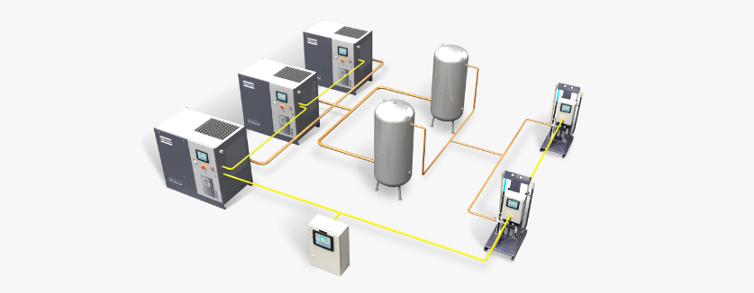 Integrated dental compressor