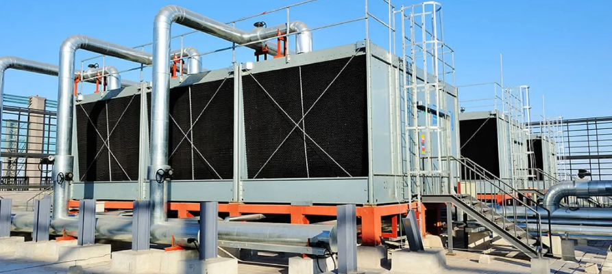 Commercial HVAC system in a large building